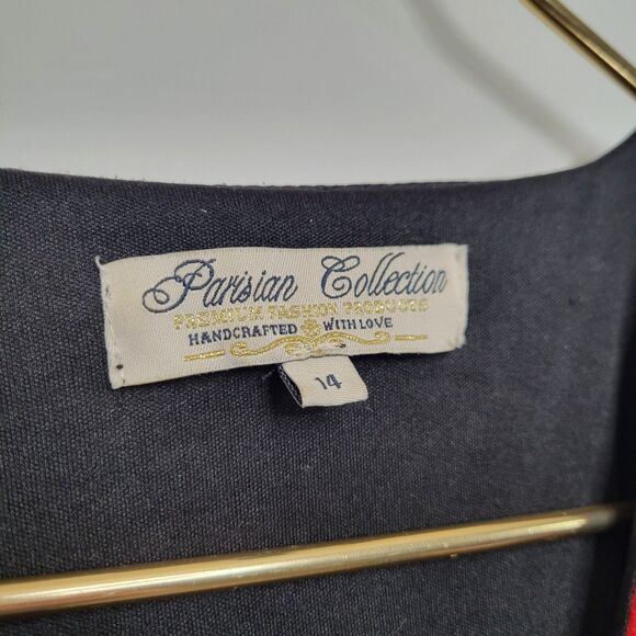 ASOS PARISIAN COLLECTION Black & Red Floral Maxi Dress Size 14 Sleeveless Boho - Picture 9 of 11